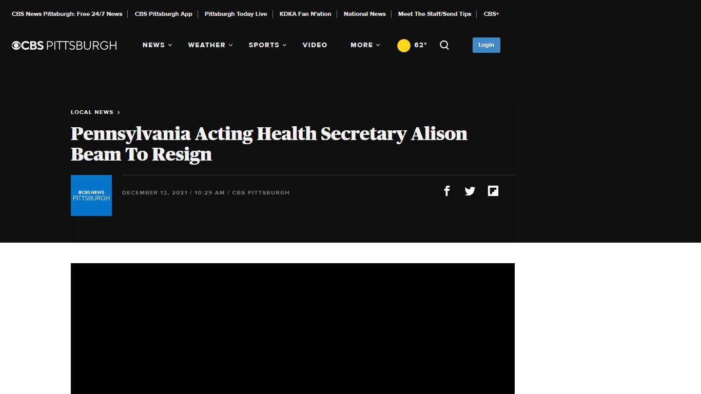 Pennsylvania Acting Health Secretary Alison Beam To Resign